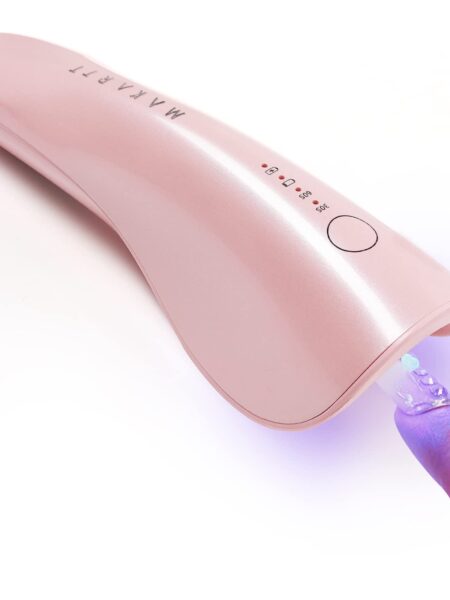 Makartt Mini UV LED Nail Lamp, Rechargeable UV Light for Nails Portable Nail Rhinestone Glue Gel Led Lamp Nail Charms Flash Curing Gel Polish Nail Dryer with 2 Timers Manicure Gel Lamp for Nail Art