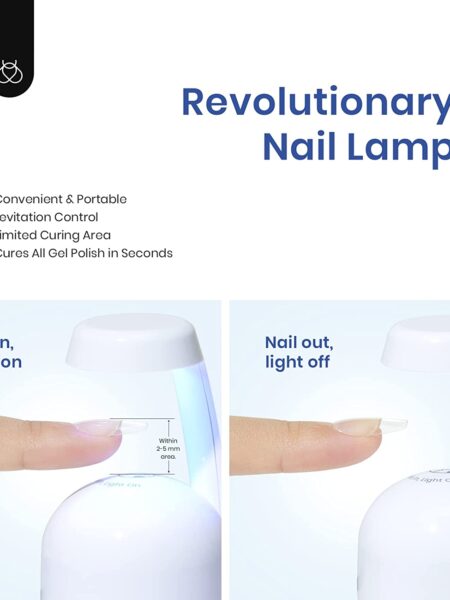Beetles Easy Gel Tips Nail Extension Kit, Short Square Pre-shaped False Nail Tips with 2 In 1 Nail Glue Gel Base Coat Fake Nails and U V LED Nail Lamp...