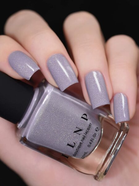 ILNP ASAP - Soft Lavender Blue Neutral Nail Polish, Subtle Holographic, Chip Resistant, 7-Free, Non-Toxic, Vegan, Cruelty Free, 12ml