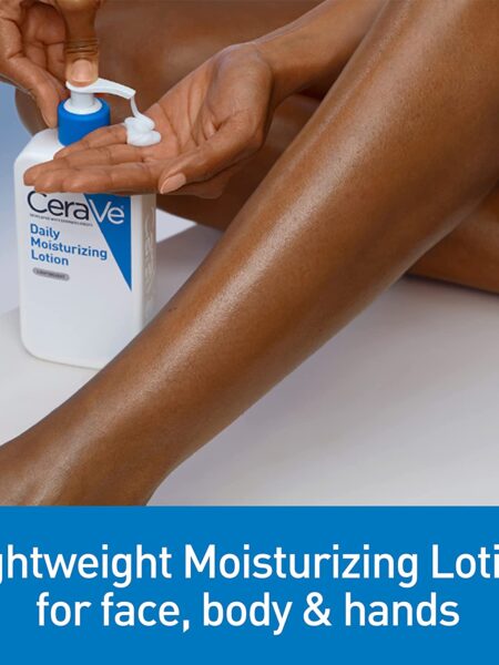 CeraVe Daily Moisturizing Lotion for Dry Skin | Body Lotion & Facial Moisturizer with Hyaluronic Acid and Ceramides | Fragrance Free | 19 Ounce