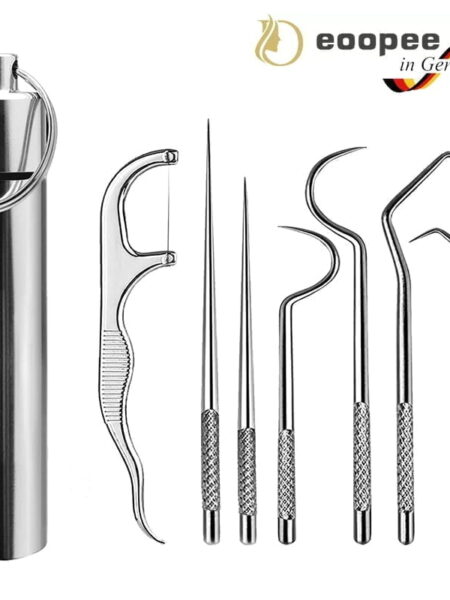 Stainless Steel Reusable Tooth Cleaning Tool Set