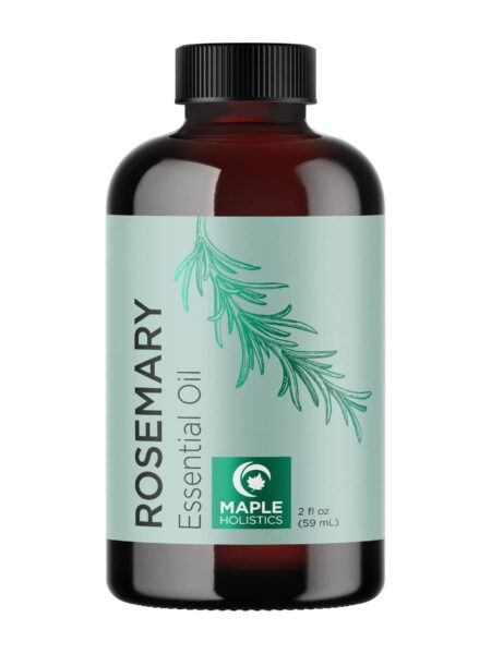 Pure Rosemary Oil for Hair Care - Volumizing Aromatherapy Rosemary Essential Oil for Diffuser Plus Hair Skin and Nail Care - Nourishing Rosemary Hair Oil for Enhanced Shine and Dry Scalp Care 2oz